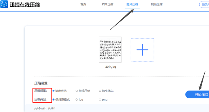 开始压缩