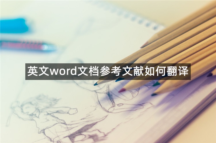 英文word文档参考文献如何翻译？在线分享