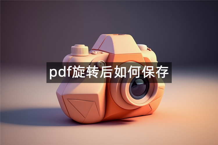 pdf旋转后如何保存？看完你就知道了